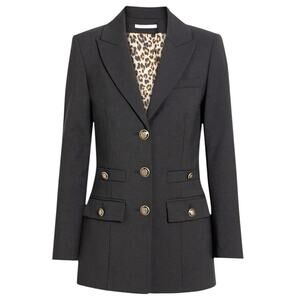 Veronica Beard Dickey Terre Jacket in Black Size 8 Classic Wool Blazer